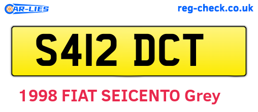 S412DCT are the vehicle registration plates.
