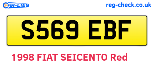 S569EBF are the vehicle registration plates.