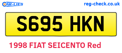 S695HKN are the vehicle registration plates.