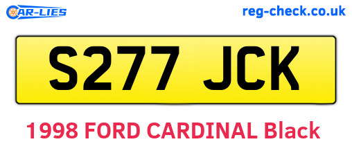 S277JCK are the vehicle registration plates.