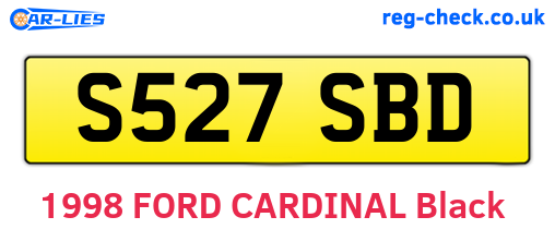 S527SBD are the vehicle registration plates.