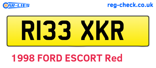 R133XKR are the vehicle registration plates.