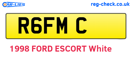 R6FMC are the vehicle registration plates.
