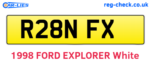 R28NFX are the vehicle registration plates.