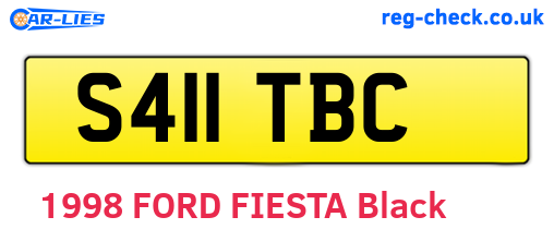 S411TBC are the vehicle registration plates.