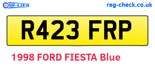 R423FRP are the vehicle registration plates.