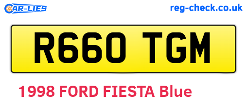 R660TGM are the vehicle registration plates.