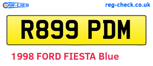 R899PDM are the vehicle registration plates.