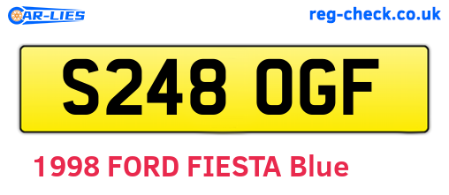 S248OGF are the vehicle registration plates.