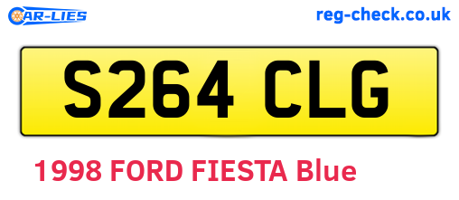 S264CLG are the vehicle registration plates.