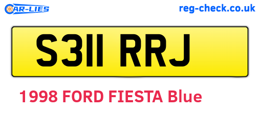 S311RRJ are the vehicle registration plates.