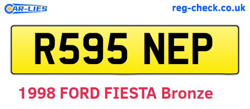R595NEP are the vehicle registration plates.