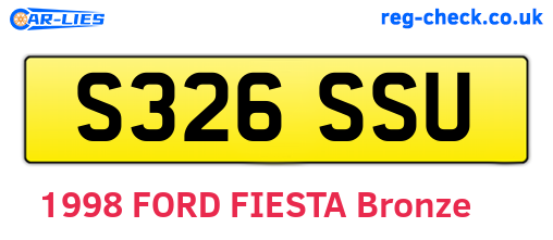 S326SSU are the vehicle registration plates.
