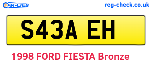 S43AEH are the vehicle registration plates.