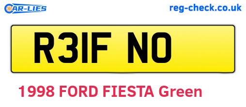R31FNO are the vehicle registration plates.