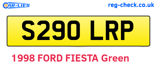 S290LRP are the vehicle registration plates.
