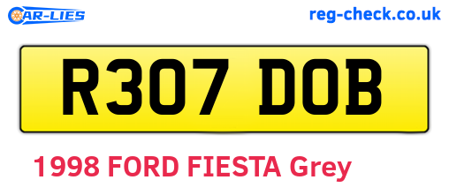 R307DOB are the vehicle registration plates.