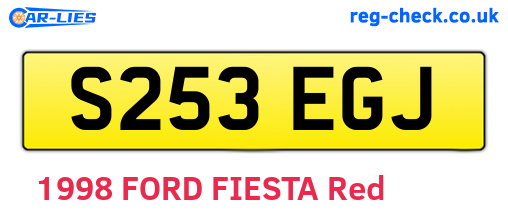S253EGJ are the vehicle registration plates.