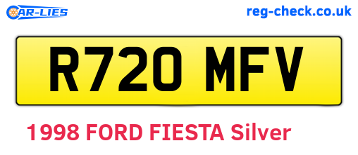 R720MFV are the vehicle registration plates.