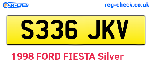 S336JKV are the vehicle registration plates.