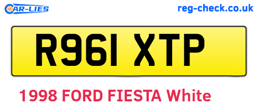 R961XTP are the vehicle registration plates.