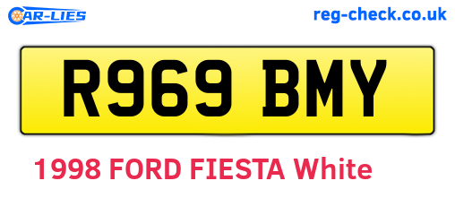 R969BMY are the vehicle registration plates.