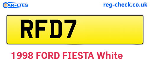 RFD7 are the vehicle registration plates.