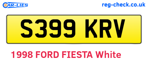 S399KRV are the vehicle registration plates.