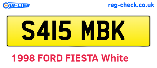 S415MBK are the vehicle registration plates.