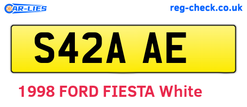 S42AAE are the vehicle registration plates.