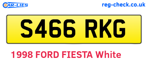 S466RKG are the vehicle registration plates.