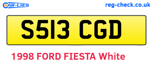 S513CGD are the vehicle registration plates.