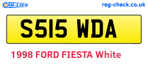 S515WDA are the vehicle registration plates.