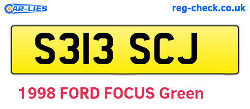 S313SCJ are the vehicle registration plates.