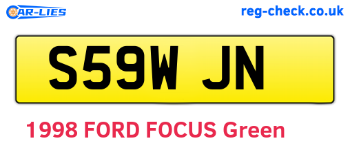 S59WJN are the vehicle registration plates.