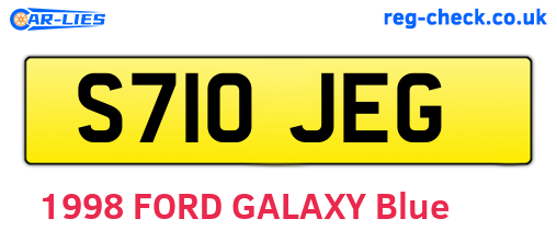 S710JEG are the vehicle registration plates.