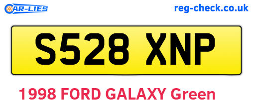 S528XNP are the vehicle registration plates.