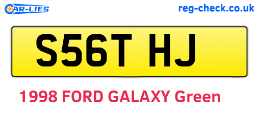 S56THJ are the vehicle registration plates.