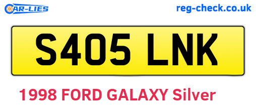 S405LNK are the vehicle registration plates.