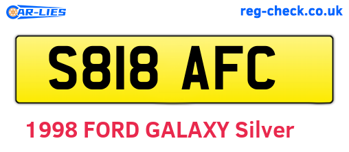 S818AFC are the vehicle registration plates.