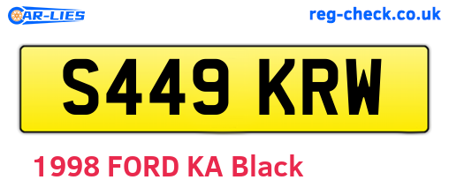 S449KRW are the vehicle registration plates.