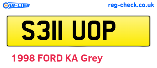 S311UOP are the vehicle registration plates.