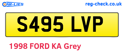 S495LVP are the vehicle registration plates.