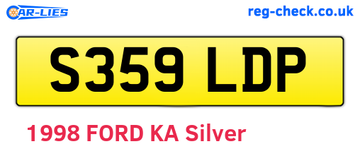 S359LDP are the vehicle registration plates.