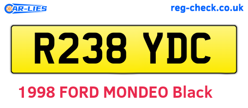 R238YDC are the vehicle registration plates.