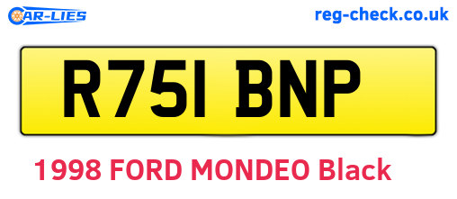 R751BNP are the vehicle registration plates.