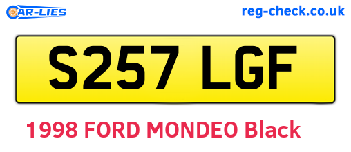 S257LGF are the vehicle registration plates.