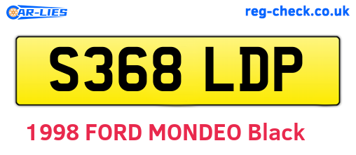 S368LDP are the vehicle registration plates.