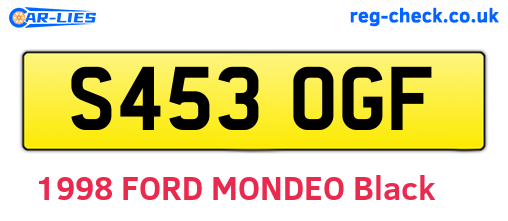 S453OGF are the vehicle registration plates.