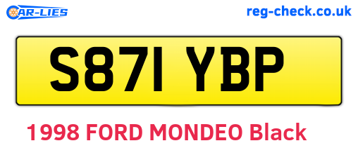 S871YBP are the vehicle registration plates.